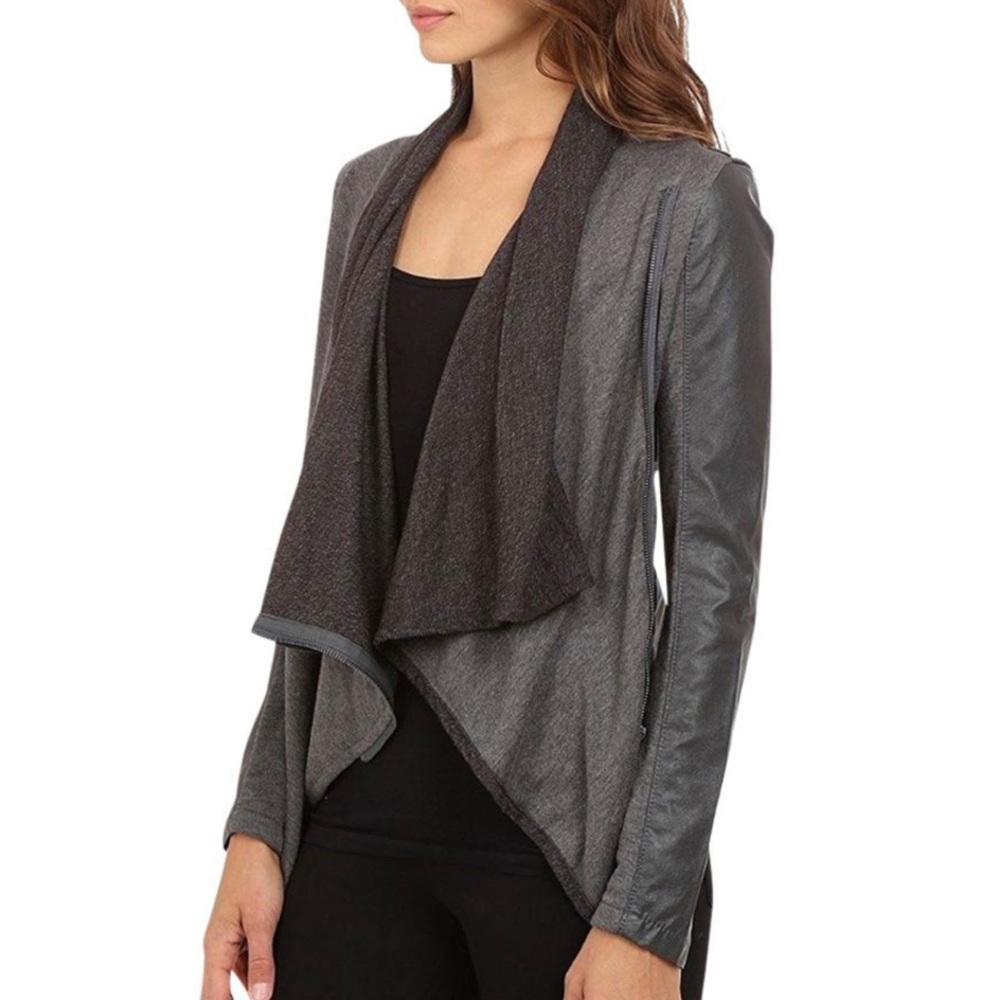 Blank NYC Grey Zip Front Jacket (S)